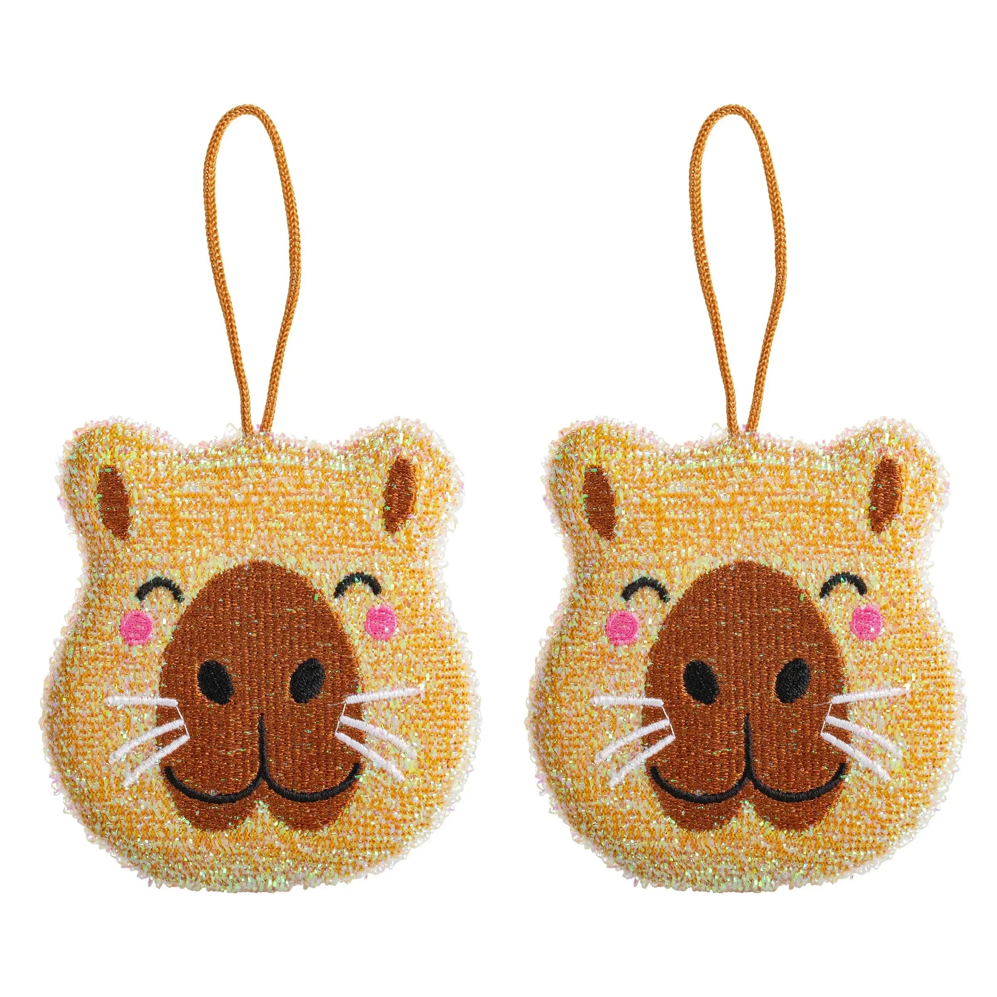Éponge capybara mignonne jaune x2, petit objet mignon pour bonne humeur