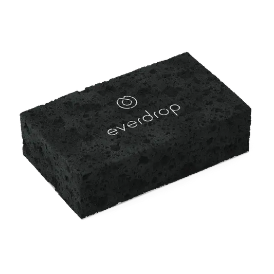 Éponge pop-up noire rectangulaire en composition naturelle