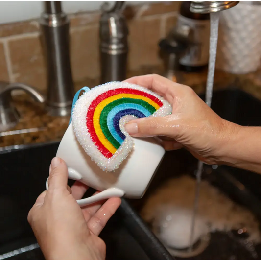 Éponges à récurer Rainbow avec séchage facile et texture résistante pour nettoyage facile