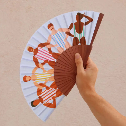 Eventail les baigneurs