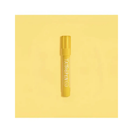 Tatouage temporaire enfant jaune avec stylo tatouage temporaire vibrant jaune