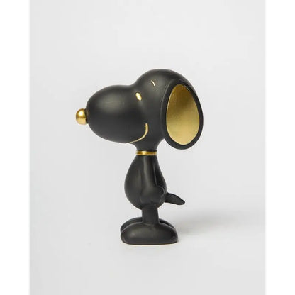 Figurine Snoopy noir profond 12 cm avec accents dorés
