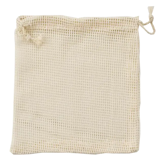 Sac en coton bio réutilisable pour carrés démaquillants, routine beauté zéro