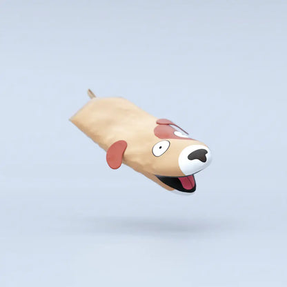 Mitaine de cuisine chien tan cartoon avec oreilles rouges, protection efficace et idée cadeau