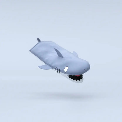 Gant requin en peluche avec yeux écarquillés et dents pointues pour protection thermique des plats chauds