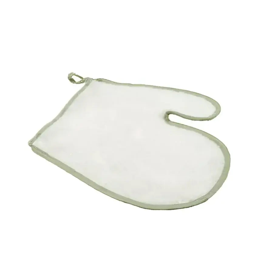 Gant en fibre de bambou blanc 20x23cm, absorption efficace