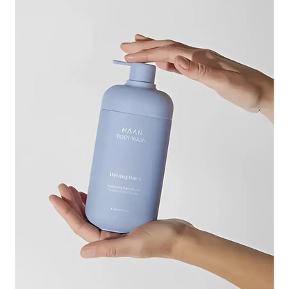 Bouteille de gel douche hydratant HAAN avec pompe, hydratation et probiotiques