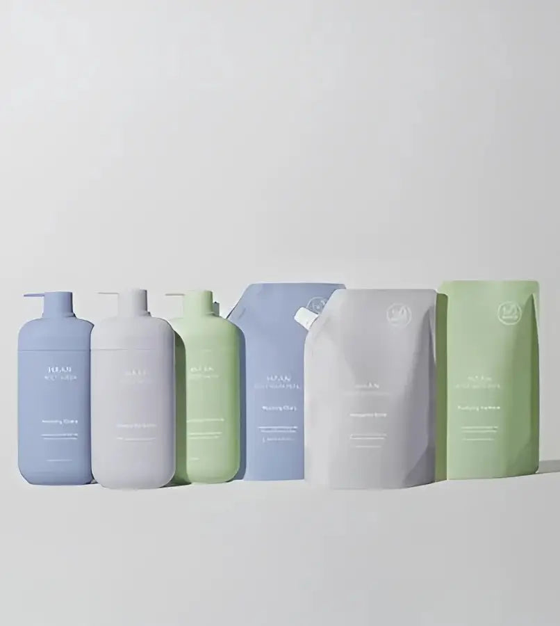 Gel douche hydratant aux probiotiques New Morning en flacons pastel 450 ml