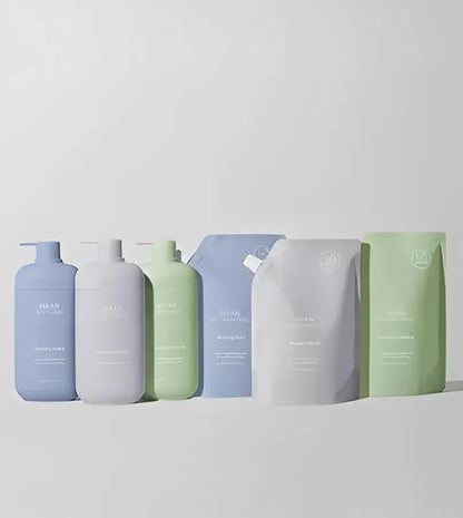 Gel douche hydratant aux probiotiques New Morning en flacons pastel 450 ml