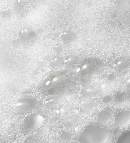 Mousse blanche bulleuse de gel douche hydratant aux probiotiques verveine
