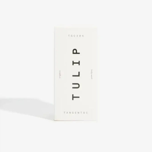 Image d’un gel douche bio Tulip 350 mL avec boîte blanche et logo noir