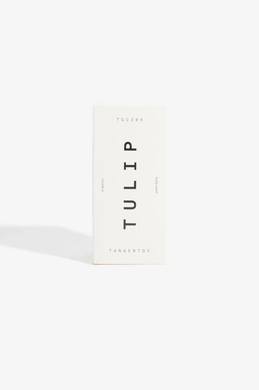 Boîte blanche rectangulaire Tulip pour gel douche bio 350 mL