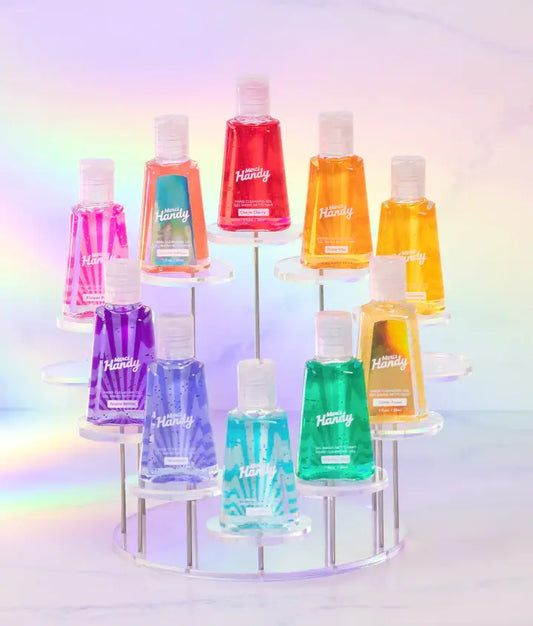 Gel nettoyant main Cherie Cherry : bouteilles colorées pour mains propres