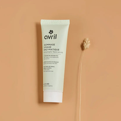 Tube blanc Avril Gommage Visage Enzymatique, exfoliant pour routine beauté peau sèche