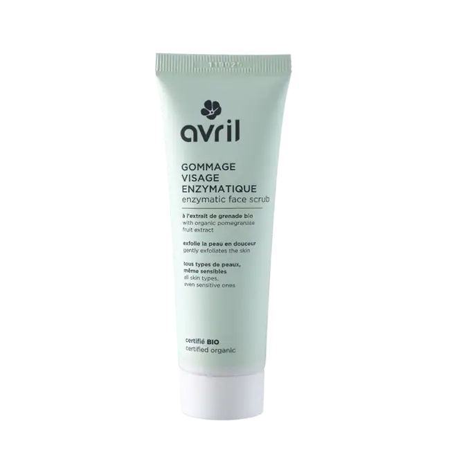 Tube vert clair de gommage visage enzymatique aux agrumes