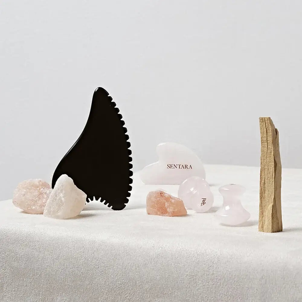 Gua Sha Peau d Ange corps en pierre naturelle, geste devient beauté peau