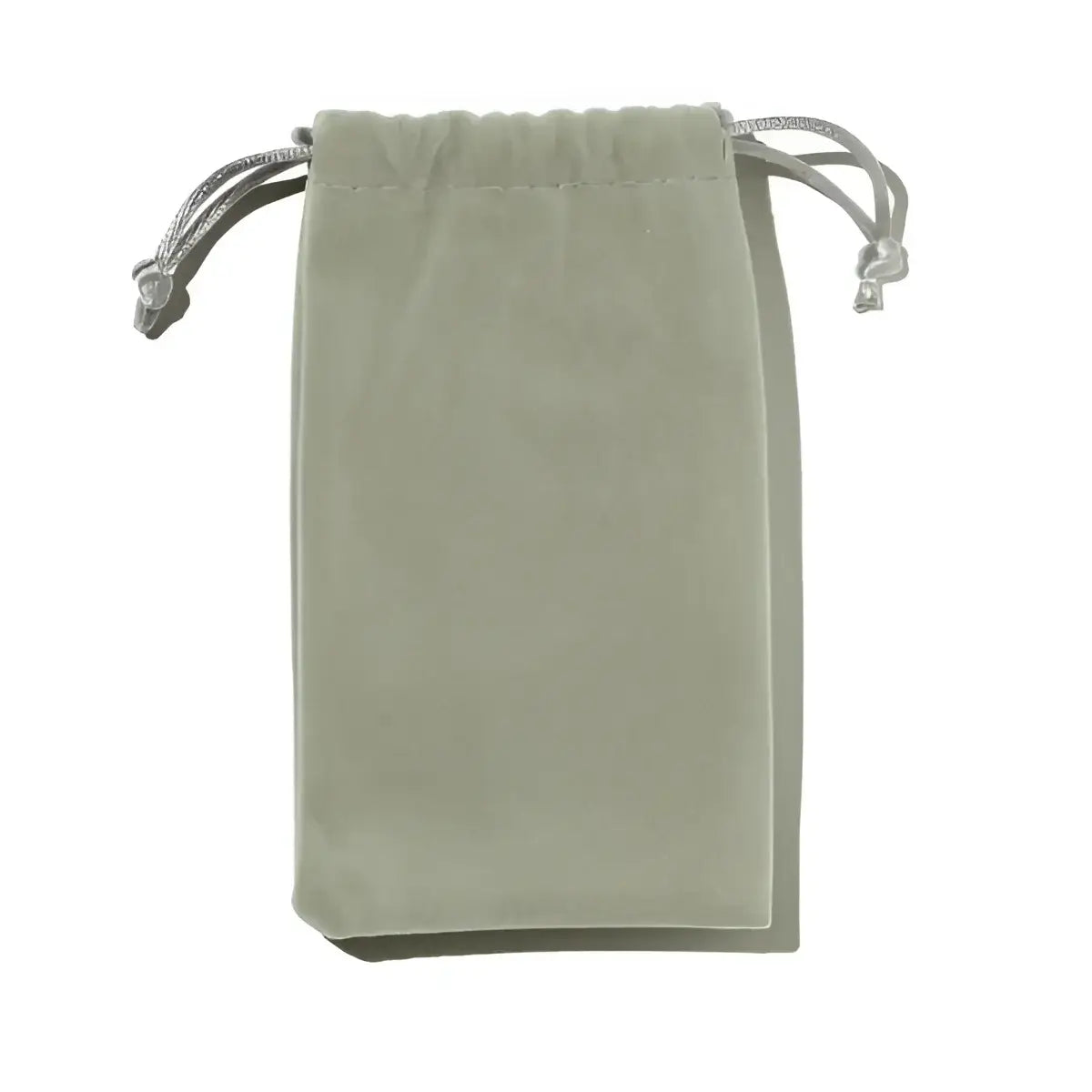 Pochette gua sha peau d’ange corps en velours vert olive pâle