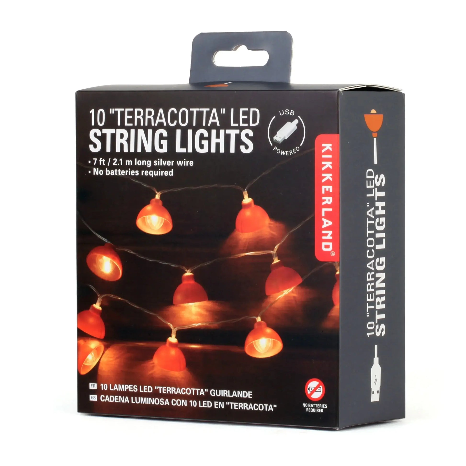 Guirlande lumineuse USB terracotta Kikkerland 25 cm avec ampoules orange chaleureuses