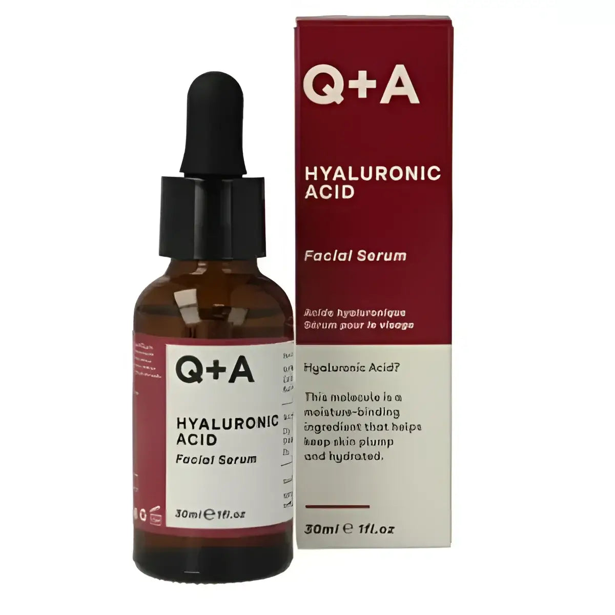 Sérum facial à l’acide hyaluronique Q+A pour hydratation longue durée