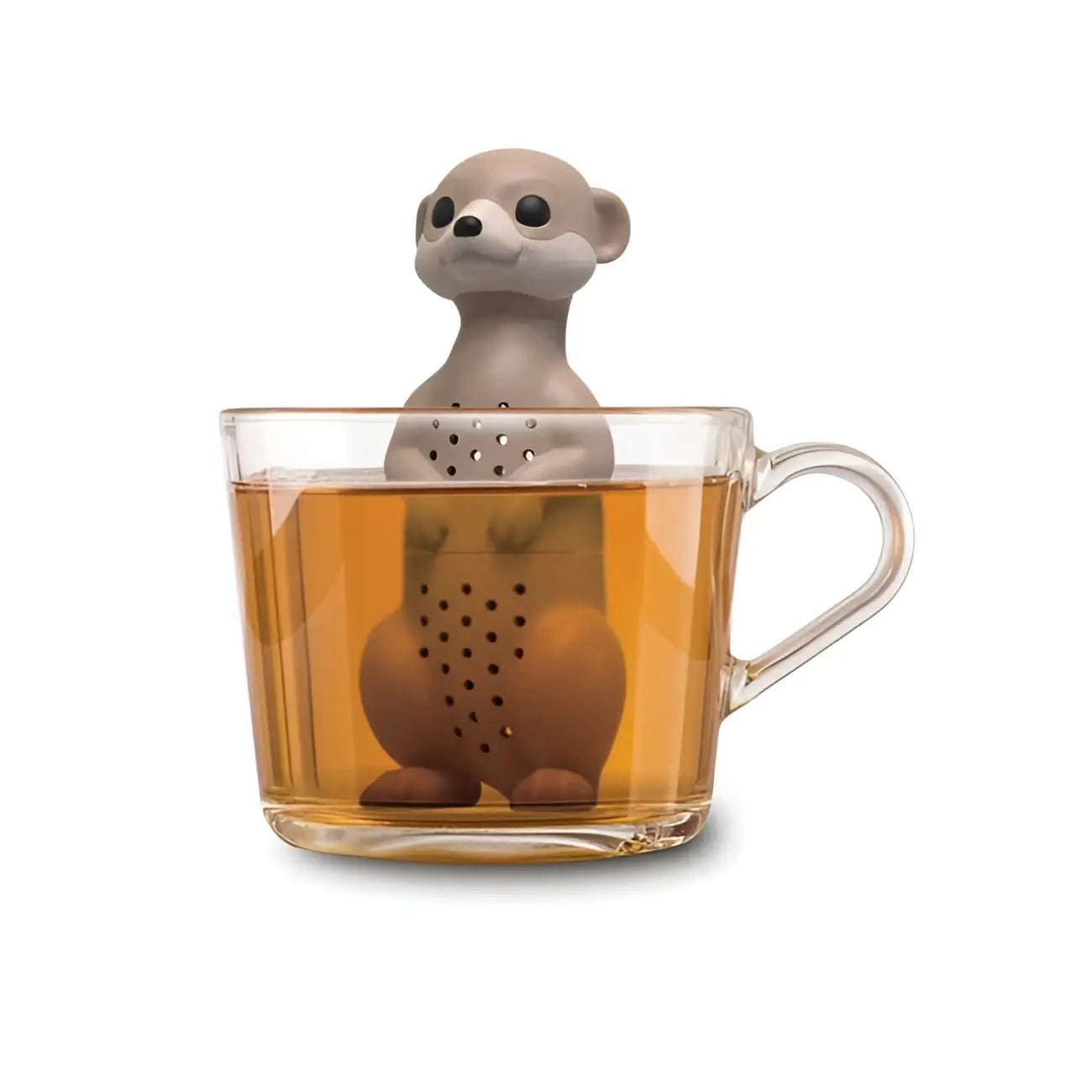 Infuseur à thé suricate au design décalé et look adorable en beige et marron
