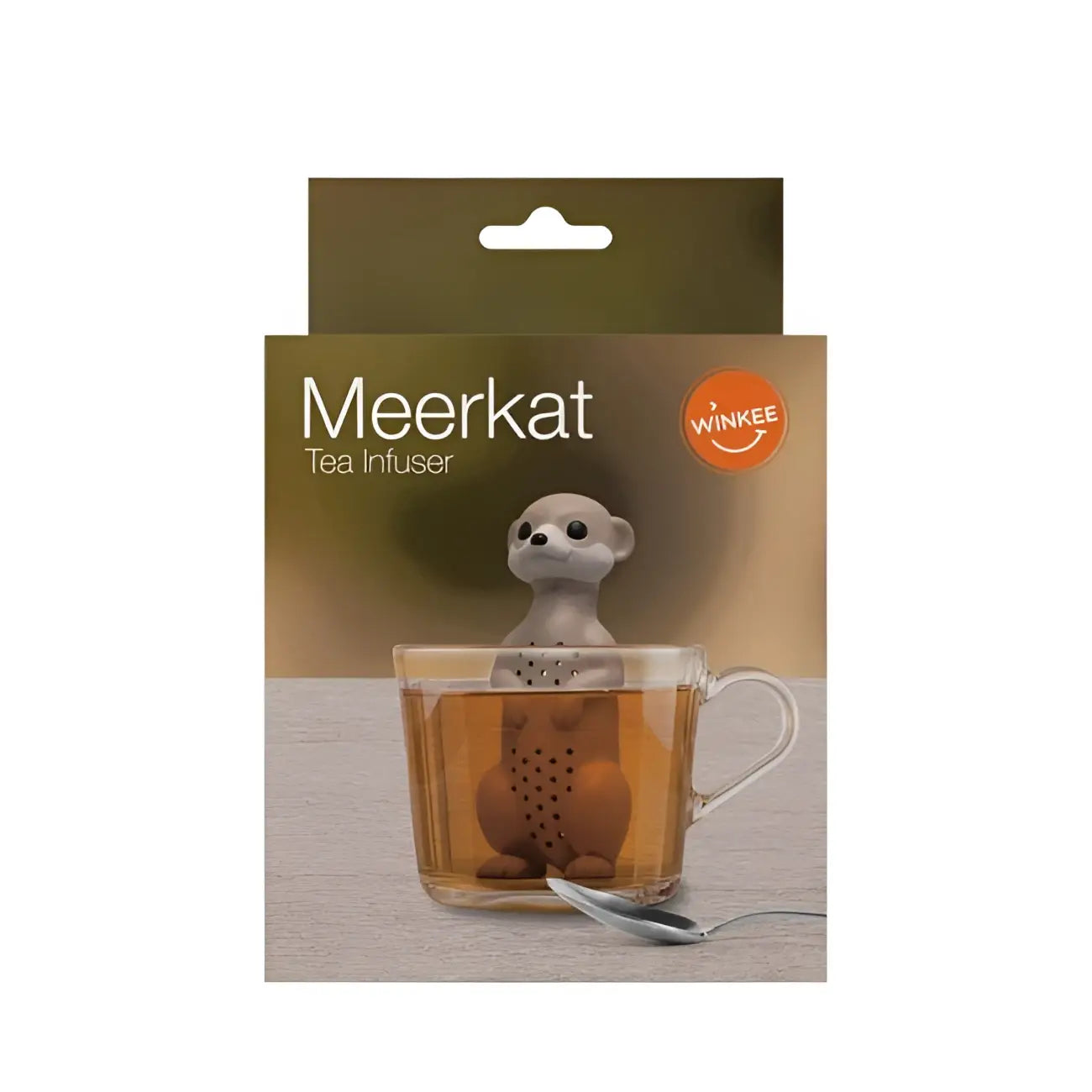 Infuseur à thé suricate gris et marron, design décalé adorable par Winkie
