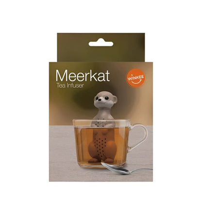 Infuseur à thé suricate gris et marron, design décalé adorable par Winkie