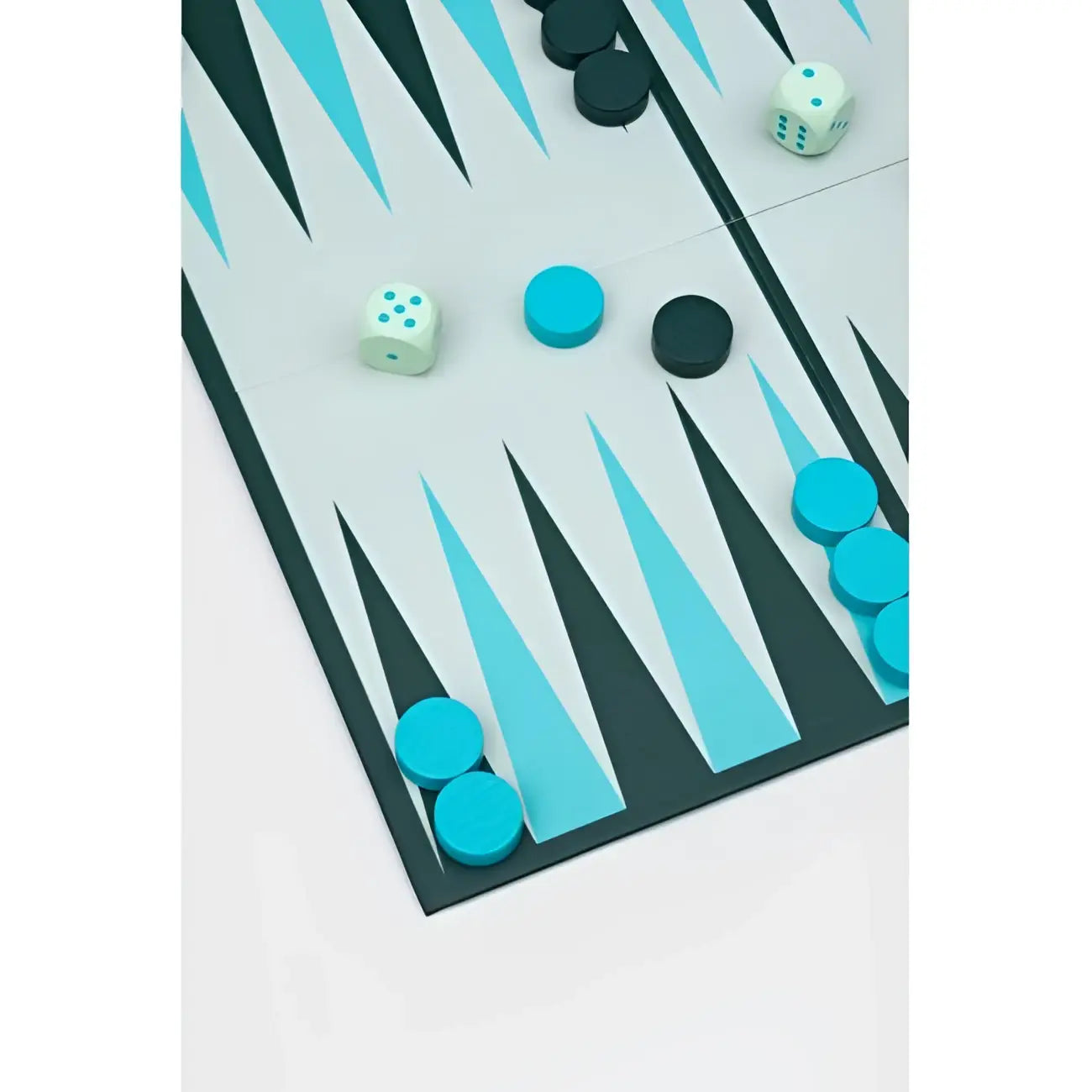 Jeu Backgammon moderne: plus qu’un jeu, valeur l’art en teal et noir