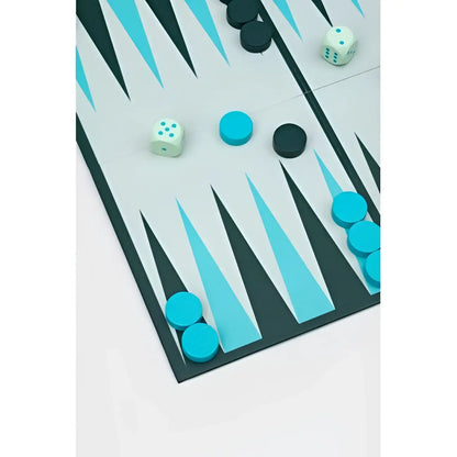 Jeu Backgammon moderne: plus qu’un jeu, valeur l’art en teal et noir