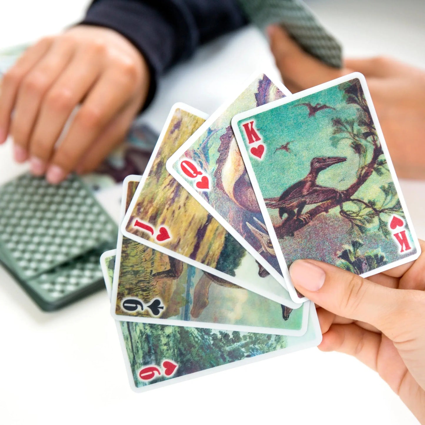 Main de carte 3D dinosaures effet lenticulaire, emporter partout