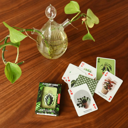 Jeu de Cartes 3D Plantes: cartes vertes 3D en boîte noire, effet visuel saisissant