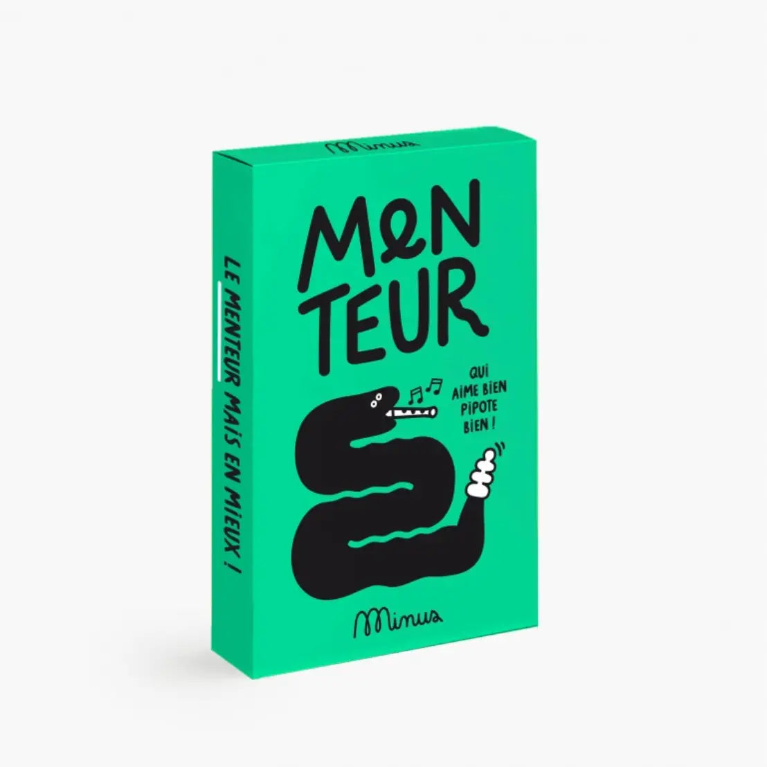 Boîte verte vibrante du jeu idéal Le Menteur, simplicité d’utilisation pour lancer rapidement