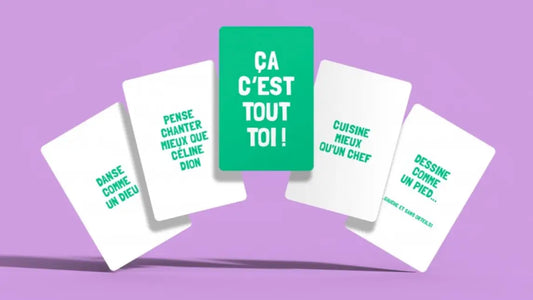 Cartes motivantes vert et blanc pour Jeu LE MENTEUR, jeu idéal à lancer rapidement