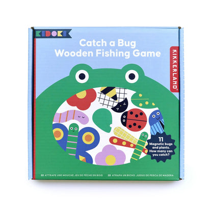 Boîte en bois grenouille pour jeu pêche insectes Kidoki, matériaux naturels
