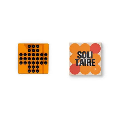 Jeu solitaire acrylique coloré en orange avec design contemporain en croix