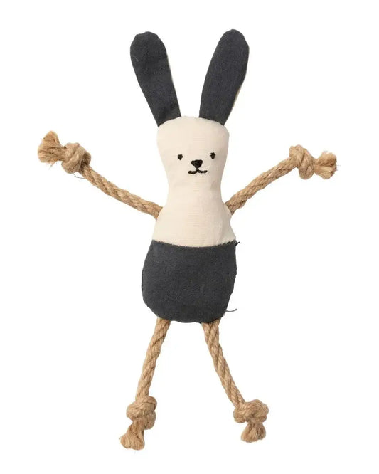 Jouet pour chat lapin gris au design scandinave avec herbe à chat