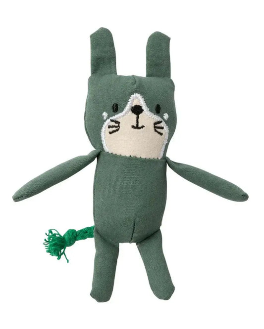 Lapin Jouet Pour Chat Myrtle en tissu vert olive design scandinave