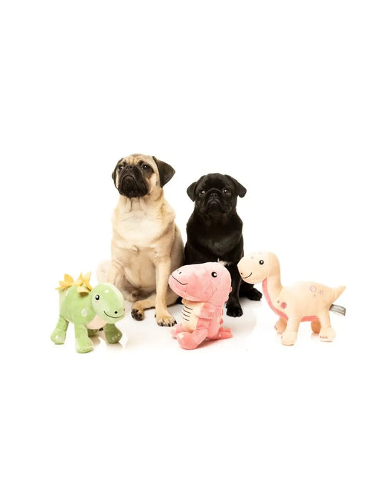 Jouet réside chien dinosaure stégosaure rose peluche doux