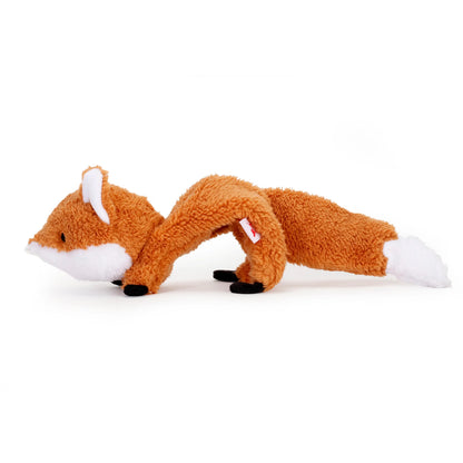 Jouet pour chien renard volant : renard orange en peluche texturée
