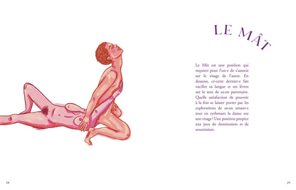 Illustration nue agenouillée tête en arrière pour Kamasutra queer