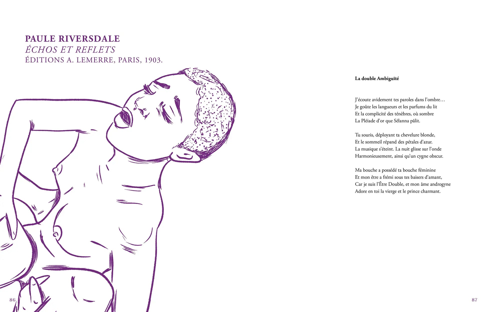 Page de livre Kamasutra queer sur exploration intime et sexualité lesbienne