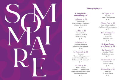 Table des matières du Kamasutra Queer sur exploration intime et sexualité lesbienne