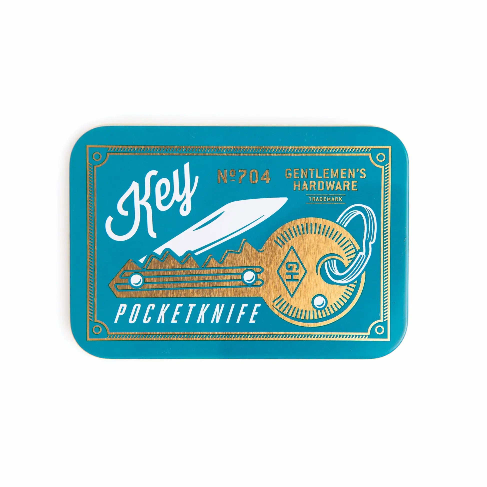 Couteau de poche clé fiable en format compact, outil teal en fer-blanc