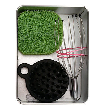 Kit spa pour chien avec mini masseur vert texturé