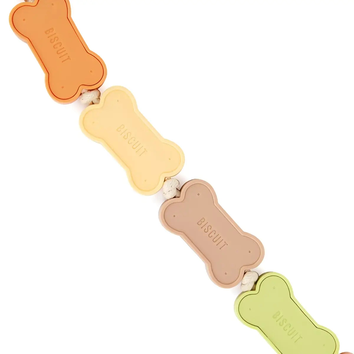 Laisse chien biscuit multicolore 108cm en motif biscuit coloré