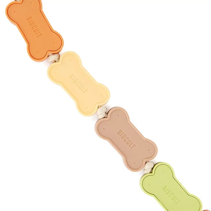 Laisse chien biscuit multicolore 108cm en motif biscuit coloré