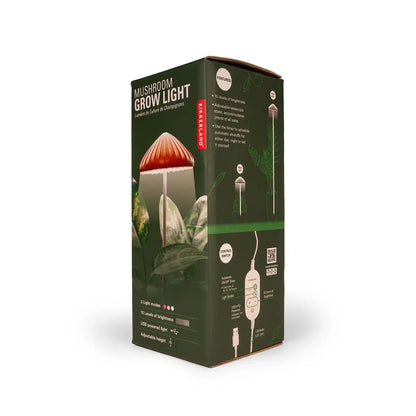 Lampe de culture champignon en forme de champignon rouge et blanc pour environnement optimal