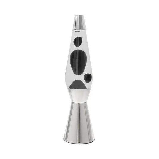 Lampe à lave design bullet black chromée, idée cadeau originale chaleureuse