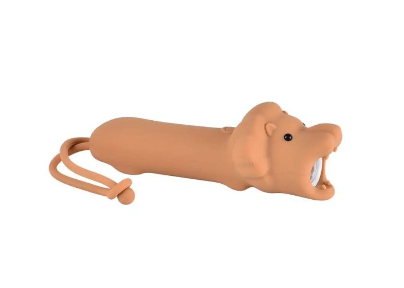 Lampe poche lion rechargeable avec bruit de chien en silicone tan