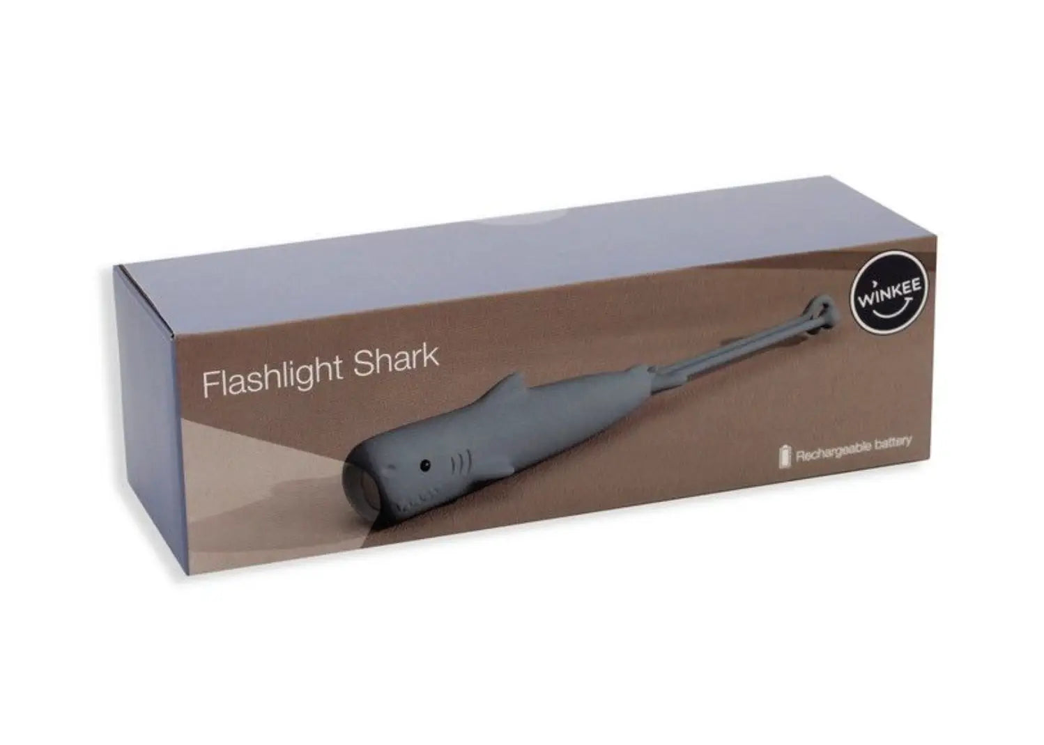 Lampe de poche requin rechargeable grise en plastique design original