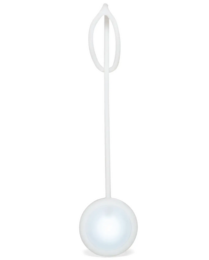 Lampe sac rechargeable: œuf silicone blanc avec anse pour sac à main pratique